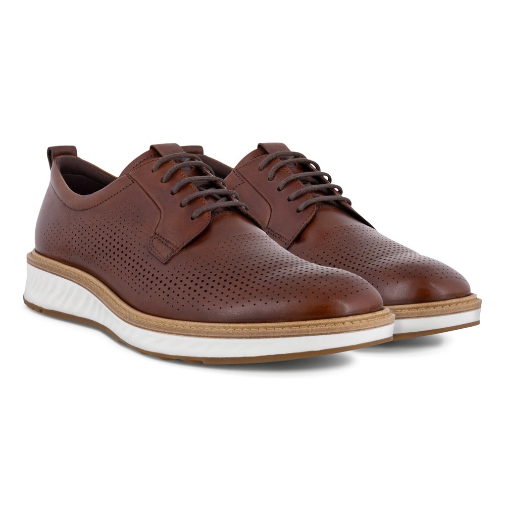 ECCO Mens Derby Shoe Brown - St.1 Hybrid 5-Eyelet - WMX-681950